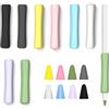 DALAETUS 16 Pezzi Custodia Protettiva Set con Custodie per Punta di Penna,Design Ergonomico Silicone Grip per Apple Pencil,Grip Custodia Compatibile con Apple Pencil 1a e 2a Generazione (8 Colori)