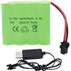 Tosiicop Batteria radiocomandata da 4,8 V, 2400 mAh, AA NiMH, ricaricabile, batteria RC ricaricabile, con spina SM-2P e cavo di ricarica USB per telecomando crawler 4 x 4 camion SY-E511 escavatore