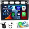 Inefala 4+64G Autoradio per Kia Morning Picanto 2004-2007 Android 15 mit 9'' In-Cell Schermo Soporta Wireless Carplay und Android Auto Mirror Link Radio FM/RDS GPS WIFI BT SWC Telecamera Posteriore