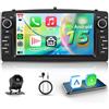 Hodozzy 【4+64G】Hodozzy Carplay Schermo per Toyota Corolla E120 E130 2000-2007 BYD F3 2006-2013, 7 Pollici Toyota Corolla Autoradio Bluetooth con Android Auto/32 EQ/FM/RDS/SWC/GPS/WiFi+Retromarcia Telecamera