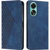 KOUYI Cover per Oppo A58 4G, Custodia Portafoglio,Cover Libro,Pelle Flip/Folio Case con [Funzione di Supporto] [3-Scheda Slot] [Magnetica] Antiurto (Blu)