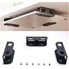 QYDKWK Supporto da Tavolo per Laptop, Supporti Multifunzionali Sotto la Scrivania, Supporto da Parete, per Laptop, Tablet, TV Box, per Dispositivi con Spessore Inferiore a 3.5 cm, con Viti