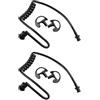 Jopto Tubo audio di ricambio per aria acustica con auricolari in silicone morbido per radio bidirezionale compatibili con Motorola Baofeng Walkie Talkie (2 pezzi, nero)
