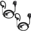 UAYESOK Auricolare radio di sicurezza a 2 pin per Motorola DP1400 CP040 GP300 XT420 XT460 HYTERA HYT PD405 PD505 a 2 vie, a forma di G, per walkie talkie con microfono PTT a 2 poli (2 pezzi)