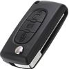 HooRLZ Cover chiave C-itroën per C-itroën C1 C2 C3 C4 C5 C6 Dispatch Berlingo Grand Picasso Peugeot Partner Expert, custodia chiave C4, telecomando Berlingo, chiave Peugeot Partner - 3 pulsanti,