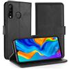 Simpeak Custodia Compatibile per Huawei P30 Lite, Cover Compatibile per Huawei P30 Lite in Pelle Portafoglio con Supporto Flip Caso, [Supporto Stand] [Chiusura Magnetica], Nero