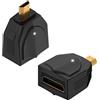 QIANRENON 8K Micro HDMI a Mini HDMI Adattatore Convertitore UHD2.1 Micro HDMI Maschio a Mini HDMI Connettore placcato oro, 3D 8K@60Hz/4K@120Hz, Luce LED, per fotocamera digitale Tablet monitor, 2