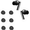 BIIULHCI Tappi di ricambio in silicone per Realme Buds Air 5 Pro, cuscinetti di ricambio per auricolari, 6 pezzi, colore nero