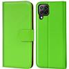 Verco custodia per Huawei P40 Lite, Case per Huawei P40 Lite Cover PU Pelle Portafoglio Protettiva, Verde