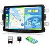 SIXWIN 4+64G Android 15 Autoradio con CarPlay/Android/DSP per Dacia Duster Sandero Logan Dokker, 1280 * 720, 8 HD Schermo Navigatore GPS WiFi BT USB FM RDS Radio Mirror Link+32 band EQ