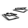 Audioengine DS2MDiffusore Supporti in metallo per diffusori da scaffale in acciaio inclinati - Nero (coppia)