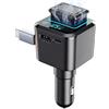 Maustron BS-01C - Cavo di ricarica per auto retrattile da 45 W, 30 W + 22,5 W, ricarica rapida a 3 porte, con funzione di profumo e sicurezza, colore: Nero