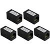 Wvxilyr 5 Pezzi Accoppiatore RJ45 Cat6 Schermato, Adattatore RJ45 Cat6, Adattatore Femmina-Femmina per Estensione Cavo Ethernet, Compatibile con Cat5e, Cat5, Alta Velocità, per Router, Modem, PC, TV