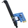 UGREEN Scheda di Rete PCI Express PCIe Gigabit Ethernet 1000 Mbps Full Duplex con Porta RJ45 Doppio Profilo Per Windows 11/10/8.1/8/7/Vista/XP