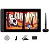HUION Monitor di disegno grafico Kamvas Pro 13 con schermo antiriflesso completamente laminato 13,3 pollici