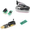 ElectroWorldFR CH341A USB Programmer 24/25 Series EEPROM Flash BIOS + SOIC8 SOP8 Clip Adapter Module