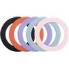 QUARKZMAN Anello Adesivo magnetica, 5Pcs Kit Di Conversione Universale In Pelle Per Caricatore Wireless Magnetica Per Custodia Telefono (Nero+Arancio+Rosa+Viola+Blu)