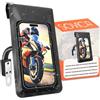 Sovica Porta cellulare scooter impermeabile custodia completamente impermeabile compatibile con smartphone fino a 7,5 con finestra posteriore Fissaggio infrangibile e sicuro allo specchietto retrovisore