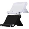 WUFKOP Set di 2 Supporti Girevoli da Tavolo per Cellulari e Tablet, Portacellulare Regolabile 360° con Base Antiscivolo per Videochiamate, Streaming e Lettura (Bianco e Nero)