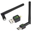 zdyCGTime Adattatore USB wireless 600mbps,scheda di rete wireless dual-band con antenna ad alto guadagno 2.4GHz USB2.0 5dBi,Trasmettitore wireless USB wifi,Adatta per PC desktop,laptop ecc.(1Pezzo)