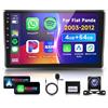 VECHTEL 4G 64G VECHTEL 9Autoradio Bluetooth per Fiat Panda 2003-2012 Carplay Android Auto Wireless,DSP EQ,1280 * 720,Wifi GPS Navi,Mirror link,Schermo Tactile Stereo,RDS/FM Radio 2 din con Retrocamera AHD