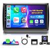 VECHTEL 6G 128G VECHTEL 9 Autoradio Bluetooth per VW Beetle 2012-2018 Carplay Android Auto,DSP EQ,Wifi GPS Navi,RDS/FM Radio 2 din con Retrocamera AHD