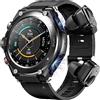 CISIYOO Smart Watch 1.28 Pollici Fitness Tracker 3 in 1 Smart Watch Con Auricolare Bluetooth Altoparlante Round Fitness Tracker Musica Temperatura Corporea Monitor Della Frequenza Cardiaca