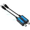 Tonysa Trasmettitore di Rete 1Pair Trasmettitore coassiale di Rete IP passiva, 10/100 Mbps 1CH Trasmettitore coassiale di Rete IP passivo Ricevitore Extender per Telecamera IP NVR