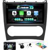 CAMECHO [4+128G] Autoradio Android 15 per Mercedes Benz Classe C W203 W209 C180 C200 2005-2009, Carplay Android Auto Wireless, Schermo INCELL da 9 Bluetooth Stereo GPS WiFi FM/RDS Mirror Link