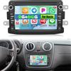 NHOPEEW 2+64G 7 Pollici Radio Android per Dacia Duster Sandero Dokker Logan Lodgy - Senza fili CarPlay & Android Auto, Navigazione GPS, Controllo del Volante, FM RDS, Schermo diviso