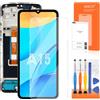 AGCUT Schermo per Oppo A15 LCD Display per Oppo A15 A15S CPH2185 CPH2179 Sostituzione Schermo con Cornice Digitizer Touch Screen Vetro Completo con Riparazione Kit, Nero
