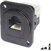 QIANRENON Adattatore RJ11 Cat3 6P4C Femmina a Crimpare - Connettore Telefonico Senza Saldatura, Pannello Montaggio XLR/D per Modem