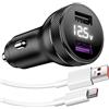 ASKUBSKU Caricabatteria da auto USB e cavo USB C per Xiaomi Redmi Note 14S 13 12S 11S 5G, 67W ricarica adattatore per caricabatterie da auto e 6A cavo tipo C 1Metro ricarica rapida per Xiaomi 14T 13 Lite