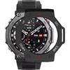 Tyogeephy Cover Compatibile con Amazfit T-rex 3 custodia con vetro temperato,custodia rigida in PC Case pellicola protettiva HD custodia protettiva antiurto per T-rex 3 custodia uomo donna