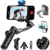 AOCHUAN Stabilizzatore cardanico per smartphone, stabilizzatore a 3 assi per iPhone e Android, sensore di tracciamento AI (senza app), giunto cardanico del telefono con schermo OLED/luce integrata, versione