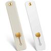 NEO+ Cinghia per telefono in silicone, con cavalletto, regolabile, antiscivolo, universale, per la maggior parte degli smartphone (bianco/beige) (2 pezzi, bianco/beige)