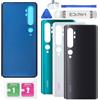 Eonpam Scocca Vetro Posteriore Sostituzione per Xiaomi Mi Note 10 / Note 10 PRO Originale Back Cover Coperchio Copribatteria + Kit di Riparazione(Nero)
