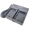 justinpower-eu Dual-Channel Batteria Caricabatterie Compatibile per Sony NP-F330 NP-F550 NP-F570 NP-F750 NP-F770 NP-F960 NP-F970 CCD-TRV DCR-TRV Series Handycam Camcorder Photography LED Vedio Light