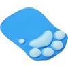PATIKIL Mouse Pad Gel Con Supporto Polso, Mouse Pad Ergonomico Zampa Di Gatto Comodo Schiuma Memory Base Antiscivolo Morbido Per Computer Laptop Ufficio, Blu