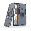 MaiJin LuluMain Compatibile con Xiaomi Mi 8 Cover, Custodia Armor Anello Cavalletto (Funziona con Il Supporto Magnetico per Auto) Case Paraurti per Xiaomi Mi8 (Blu Navy)