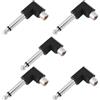 VGOL Adattatore Da 5 Connettori Jack Mono Da 6,3 Mm A Presa RCA Per Applicazioni Di Amplificatori Per Apparecchiature Audio
