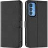 Verco custodia per Motorola Edge 20 Pro, Case per Motorola Edge 20 Pro Cover PU Pelle Portafoglio Protettiva, Nero