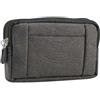 Narunii Mini marsupio universale da cintura, in nylon, per iPhone 14/13/12/Pro/Max, Samsung (nero, stile orizzontale (17 x 9,8 x 2,5 cm)