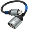 Nersligek Adattatore Mini DisplayPort a HDMI 4K, Unidirezionale Adattatore Mini DP (Thunderbolt) a HDMI Nylon per MacBook Air/Pro, Microsoft Surface Pro/Dock, Monitor, Proiettore