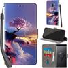 PHINIENLAND Cover per Samsung Galaxy S9 Plus custodia portafoglio Alberi | 3 scomparti carte, 1 tasca banconote, Chiusura magnetica, Supporto, Pelle PU flip cover per Samsung S9 Plus