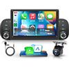 VECHTEL Autoradio 2G+64G Android 15 per FIAT Panda 2013-2020, 7 IPS HD 2.5D Schermo Tactile Stereo Auto co Carplay Android Auto senza Fili GPS Wi-Fi USB Bluetooth Radio FM RDS Retrocamera