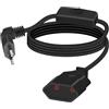 RIIEYOCA Cavo di Alimentazione Euro a 90 Gradi con Interruttore, da Spina Piatta Tipo C a presa Euro Tipo C, 2,5A/250V 0,75 mm² per Monitor, TV, Elettrodomestici (nero)