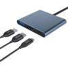 MMOBIEL Adattatore HUB HDMI tipo C, adattatore HDMI da USB C a HDMI, convertitore porta di ricarica USB 3.1/3.0, compatibile con MacBook Pro, iPhone 16/15, Samsung Galaxy S24/S23/S22/S21 (alluminio