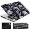 AMCJJ Custodia Rigida Compatibile con MacBook Pro 13 Pollici 2020 2021 2022 Release M2 A2338 M1/A2289/A2251,Plastica Case Cover & EU Tastiera Cover & Screen Protecto, Teschi