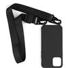PuYu Zhe Cover con Cordino compatibile con iPhone 15 Pro Max,Cellulare Girocollo Custodia con Corda Silicone Case TPU Bumper Regolabile Necklace laccio Shell-Nero
